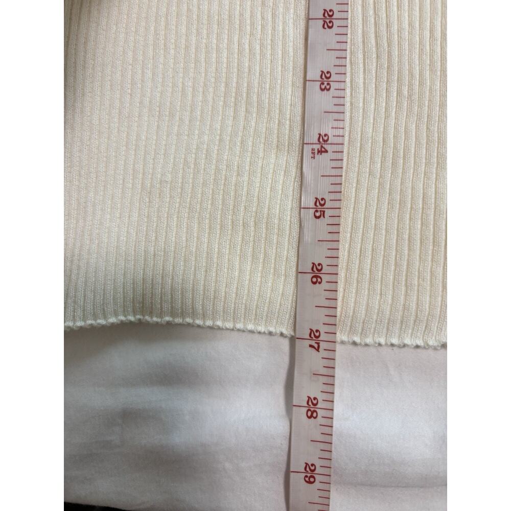 White Birch Sleeveless Ruffle Top Ribbed Stretch Cream Mock Neck Plus Size 2X - Picture 6 of 6